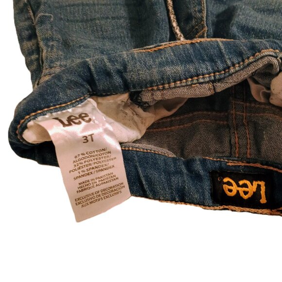 GUC: Boys' Lee sz 3T Blue Denim Jogger Jeans - Picture 3 of 4